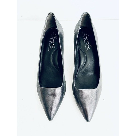 Kenneth Cole Black Silver Sz 7M 2” Heel - Picture 7 of 12